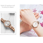 MEGIR Luxury Watches for Women Stainless Steel Dress Clock Fashion Elegant Wristwatch Quartz Watch Ladies Clock Reloj Mujer 7012
