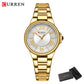 CURREN-Quartz Wristwatches for Women, Simple and Elegant Dial with Roman Numbers Design, Luminous Hands Clock