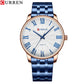 CURREN New Simple Style Stainless Steel Wristwatches for Men Luxury Brand Business Quartz Watch with Roman Numbers