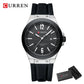CURREN Fashion Minimalist Men's Watch with Date Display Casual Silicone Strap Quartz Wristwatches Luminous
