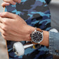 MEGIR Casual Watches Men Luxury Brand Military Sport Watch Leather Wristwatch Luminous Quartz Chronograph Calendar Clock 2156