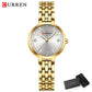 CURREN Luxury Women's Rhinestones Dial Quartz Watch Stainless Steel Band Stylish Elegant Ladies Wristwatches