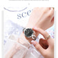 CURREN Luxury Brand Ladies Dress Wristwatch Waterproof Stainless Steel Strap Elegant Charming Dial with Rhinestones Women Watch