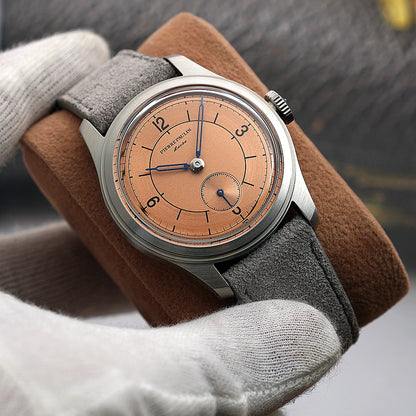 Pierre Paulin Salmon Dial Watch 50m Skin Diver Watch Vintage Small Seconds Mechanical Hand Watch 38mm Relogio Masculino