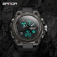 SANDA 739 Trendy Design 2024 New Arrival Alarm Mode Sports Hand Clock For Men Analog Digital Display Fashion Watch