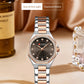 CURREN Luxury Elegance Watch for Women Simple Quartz Wristwatches with Sparkling Rhinestones Stainless Steel Bracelet Waterproof