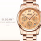 MEGIR Luxury Women Watch Fashion Brand Quartz Chronograph Elegant Ladies Wristwatch Stainless Steel Waterproof Dress Clock 2057
