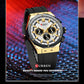 CURREN Luxury Brand High Quality Chronograph Luminous Watches for Men Silicone Strap Casual Sports Waterproof Quartz Wristwatch