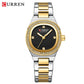 CURREN Fashion Casual Quartz Wristwatches for Women Simple Dress Watch Ladies Stainless Steel Bracelet with Luminous Hands