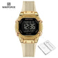 NAVIFORCE Women Watch Luxury Polygon Dial Elegant Comfortable 50M Waterproof Silicone Band Fashion Women Gift Electronic Watches