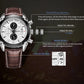 MEGIR Men Watches Original Fashion Leather Quartz Wristwatch Military Chronograph Big Dial Sports Clock Reloj Hombre 2020