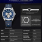 MEGIR Brand Quartz Chronograph Watch for Men Leather Strap Military Sport Wristwatches Waterproof 24-hour Week Date Clock 2072