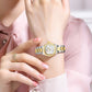 CURREN Luxury Brand Simple Style Quartz Watch for Women NEW Dress Ladies Wristwatches with Rhinestones