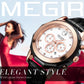 MEGIR Luxury Women Bracelet Watches Fashion Quartz Sport Ladies Wristwatch Leather Dress Clock Chronograph Reloj Hombre 2042