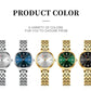 CURREN Luxury Women's Rhinestones Dial Quartz Watch Stainless Steel Band Stylish Elegant Ladies Wristwatches