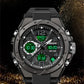 SANDA 6008 Wristwatches Waterproof Swimming Military Watch Men Sports Watches Dual Display Analog Digital LED Electronic Quartz