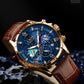 2026 New Men Watch LIGE Fashion Genuine Leather Watch For Men Casual Military Waterproof Luminous Quartz Chronograph Clock Male