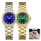 CURREN Luxury Elegant Wristwatches with Stainless Steel Band,Stylish Quartz Watch with Sparkling Rhinestone Dial for Gift