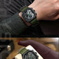 MEGIR Men's Watch Chronograph Orange Canvas Strap Sport Wristwatch Luminous Auto Date Quartz Watches Clock Montre Homme 2217