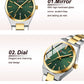 CURREN Fashion Dress Quartz Watches for Men/Women Minimalist Design Dial with Luminous Hands Stainless Steel Band