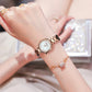 CURREN Luxury Brand Women's Wristwatches with Starry Sky Dial Stainless Steel Band Quartz Watches Ladies Rhinestones Clock