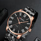 CURREN New Simple Style Stainless Steel Wristwatches for Men Luxury Brand Business Quartz Watch with Roman Numbers