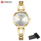 CURREN Luxury Brand Ladies Dress Wristwatch Waterproof Stainless Steel Strap Elegant Charming Dial with Rhinestones Women Watch