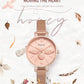 MEGIR Fashion Women Watches Luxury Quartz Wristwatch Rose Gold Mesh Strap Ladies Business Casual Watch Reloj Mujer 7009
