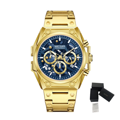 MEGIR Men's Watches Waterproof Sports Quartz Wristwatch with Chronograph Calendar Luminous Male Clock Relogio Masculino 4220