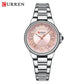 CURREN-Quartz Wristwatches for Women, Simple and Elegant Dial with Roman Numbers Design, Luminous Hands Clock