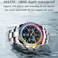 PAGANI DESIGN PD1644 Men Quartz Watch Rainbow Bezel Stainless Steel 100M Waterproof Men Watch VK63 Sapphire Chronograph