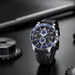 MEGIR Fashion Watches for Men Leather Strap Sport Military Wristwatch Man Quartz Watch Waterproof Chronograph with Calendar 2132