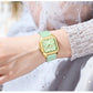 CURREN Chic Elegant Women's Watch Square Minimalist Dial with Luminous Hands Luxury Simple Quartz Wristwatch Ladies