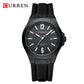 CURREN Fashion Minimalist Men's Watch with Date Display Casual Silicone Strap Quartz Wristwatches Luminous