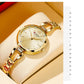 CURREN Luxury Brand Ladies Dress Wristwatch Waterproof Stainless Steel Strap Elegant Charming Dial with Rhinestones Women Watch