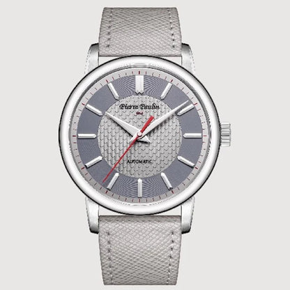 Pierre Paulin Salmon Dial Business Series Sapphire Automatic Mechanical Watch Men's NH38 Waterproof Leather Watch 2024 New