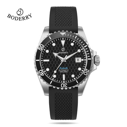 Boderry Titanium Diver Watch Automatic Mechanical Wristwatch Mens For Seiko Sport 200M Waterproof Luxury Watches With Free Gift