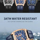 MEGIR Fashion Men Watch Chronograph Luxury Waterproof Military Wristwatch Leather Sport Quartz Date Week Clock Reloj Hombre 2204
