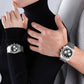 NAVIFORCE Trend Brand Stainless Steel Couple Watch Quartz Date Display Chronograph for Lovers Waterproof Fashion Wild Wristwatch