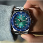 San Martin 40mm Enamel Spiral Dial Integrated Bracelet Men Diver Watch Miyota 9015 Automatic Mechanical Waterproof 200m SN0148