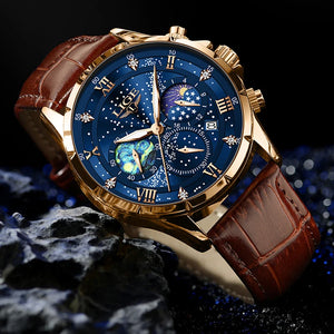 2026 New Men Watch LIGE Fashion Genuine Leather Watch For Men Casual Military Waterproof Luminous Quartz Chronograph Clock Male