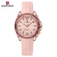 Women Watch NAVIFORCE Fashion Casual Quartz Watches Ladies Waterproof Wristwatch Silicone Band Girl Clock Relogio Feminino 6103