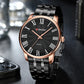 CURREN New Simple Style Stainless Steel Wristwatches for Men Luxury Brand Business Quartz Watch with Roman Numbers