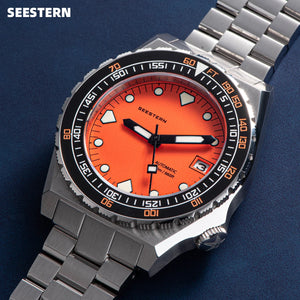 SEESTERN SUB600T V3 Mens Watch Automatic Diving Sapphire Wristwatch NH35 Movement Ceramic Bezel Luminous Date Jubilee Waterproof