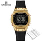 NAVIFORCE Women Watch Luxury Polygon Dial Elegant Comfortable 50M Waterproof Silicone Band Fashion Women Gift Electronic Watches