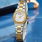 CURREN Fashion Casual Quartz Wristwatches for Women Simple Dress Watch Ladies Stainless Steel Bracelet with Luminous Hands