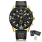MEGIR Watches for Men Brand Luxury Military Sports Watch Chronograph Leather Strap Waterproof Date Quartz Wristwatch Man Clock