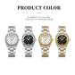CURREN Fashion Casual Quartz Wristwatches for Women Simple Dress Watch Ladies Stainless Steel Bracelet with Luminous Hands