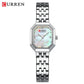 CURREN Luxury Minimalist Women's Watch with Stainless Steel Bracelet Elegant Dress Quartz Wristwatches with Shell Dial