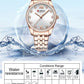 CURREN Classy Dress Watches for Women Stainless Steel Band Clock Female Rhinestone Dial Slim Wristwatches Ladies